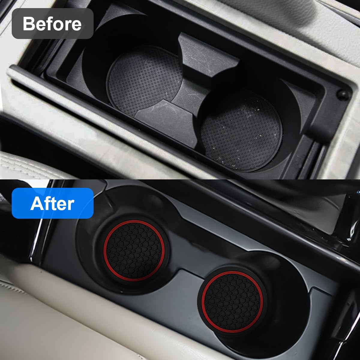 Mandark Non-Slip Car Cup Holder Inserts 4 Pack