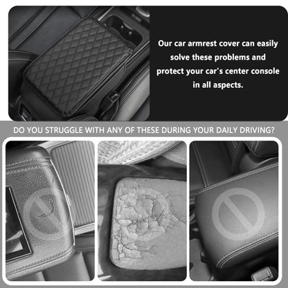 Stacool Microfiber Leather Car Armrest Cover Black