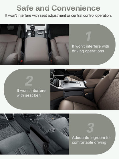 Car Seat Gap Filler Organizer Leather Black 1 Pack