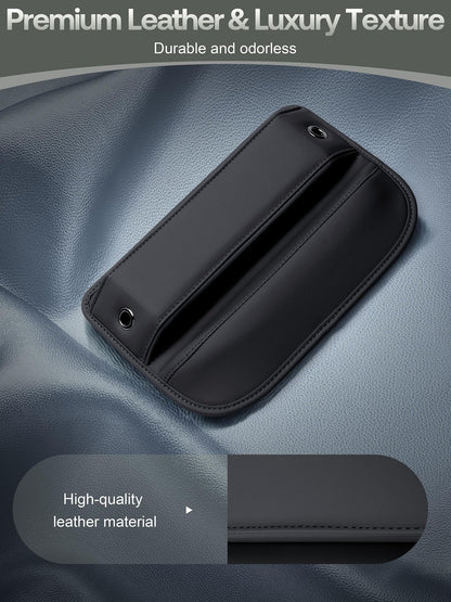 Car Seat Gap Filler Organizer Leather Black 1 Pack
